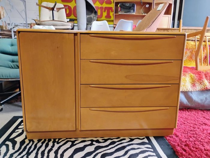 Heywood Wakefield Champagne Drop Front Secretary Desk