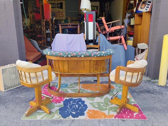 Vintage Howard Furniture Unique Bar Set