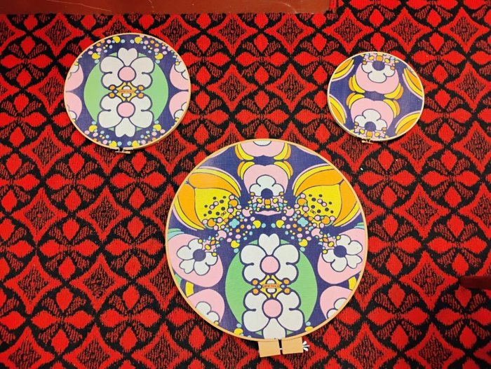Set of 3 Peter Max Fabric Wall Hangings