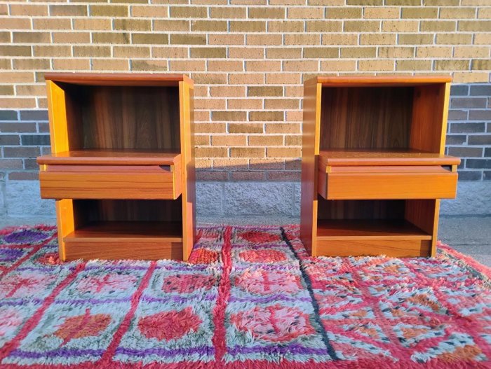 Pair of Teak Danish Modern Nightstands