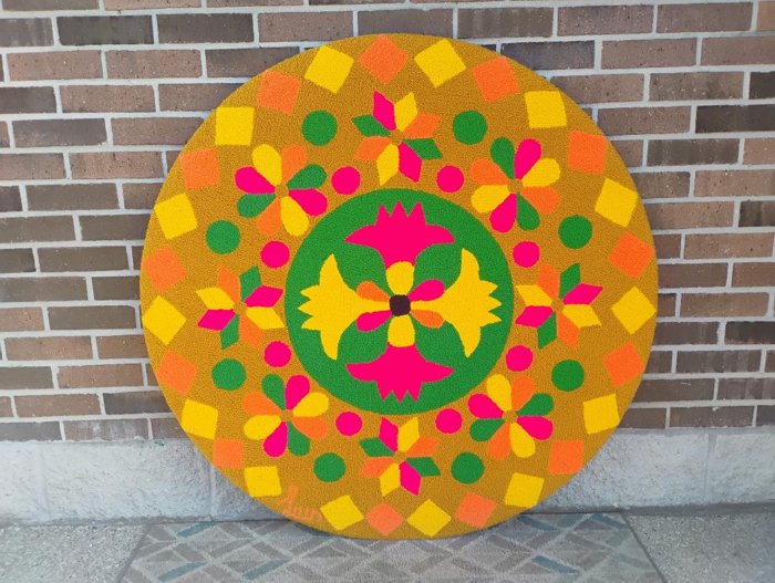 Vintage Colorful Rug Wall Hanging