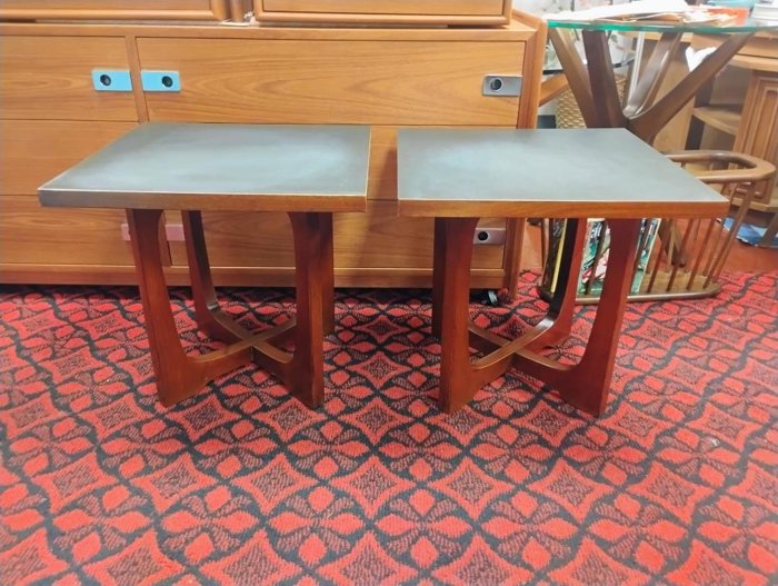 Pair of Broyhill Emphasis Brasilia Style Side/End Tables